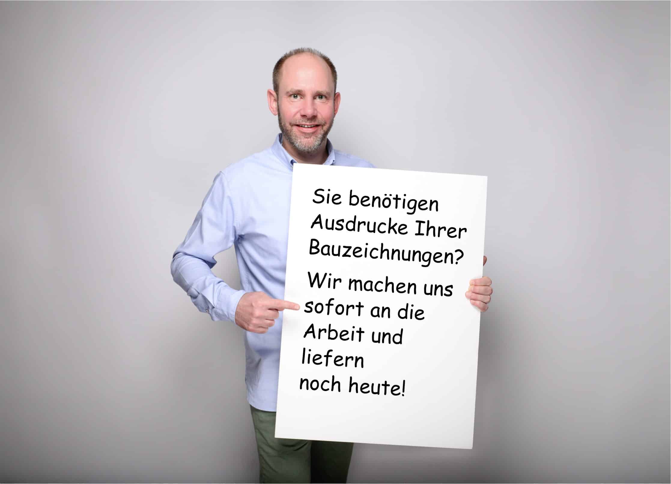 Schild mit Text zum Ausdrucken von Bauzeichnungen